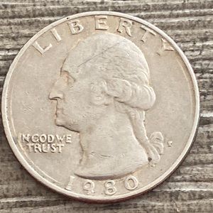 Vintage 1980 P Strike Error Quarter